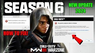 How To Fix COD Warzone & Modern Warfare 3 Season 6 Game_Ship.exe error and DirectX crashing!