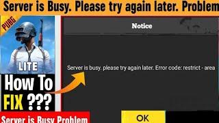 How to Fix PUBG Mobile server is busy in 2024 Working Tips | Pubg Mobile