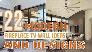 22 Modern Fireplace TV Wall Ideas and Designs