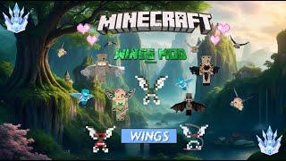 Minecraft  wings mod full show case how to make and use |Minecraft lovely mods 