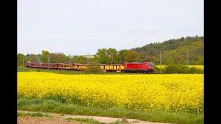 DB Cargo Bombarider Traxx 187 178-9 mit leeren Autotransportwagen bei Nidderau (Main Kinzig Kreis)