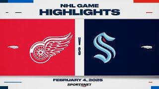 NHL Highlights | Red Wings vs. Kraken - February 4, 2025