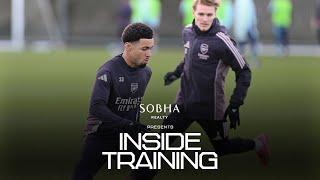 INSIDE TRAINING | Gym work, rondos & Trossard's shooting drills | Getting ready for Wolves 