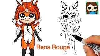 How to Draw Rena Rouge | Fox Miraculous Ladybug