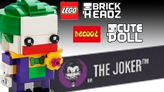 The Joker Exclusive Lego Brick Headz Knock Off Fast Build (Decool Cute Doll)