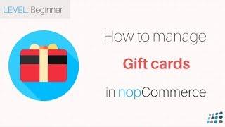 nopCommerce. Managing Gift Cards