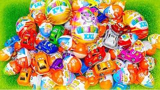 100 surprise eggs, Unboxing Kinder Surprise