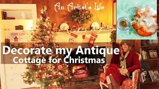 Decorate 300 year old Cottage | Decorate with me for Christmas | Quiet Winter Day for the Holidays