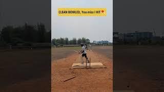CLEAN BOWLED, You miss I HIT | #cricket #shorts #gopro #cricketshorts #fastbowling #fastbowler