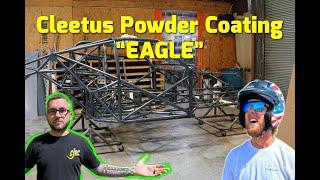 CLEETUS MCFARLAND POWDER COATING "EAGLE" /CJ RACE CARS