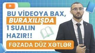 ️BU VİDEOYA BAX, BURAXILIŞDA 1 SUALIN HAZIR!!!/FƏZADA DÜZ XƏTLƏR/NİCAT BAĞIŞZADƏ