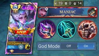 MANIAC!!  OUTPLAYED MY ENEMIES EVEN WITH LOW HP! ALICE CHASED THEM TILL BASE| MLBB