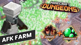 Minecraft Dungeons AFK FARM Émeraudes, Objets Unique et XP/Level