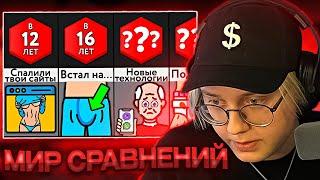 ДРЕЙК СМОТРИТ - Самые Стыдные Вещи В ___ Лет! // Мир Сравнений