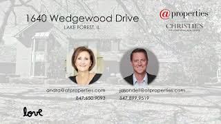 1640 Wedgewood Drive Lake Forest Illinois House for Sale