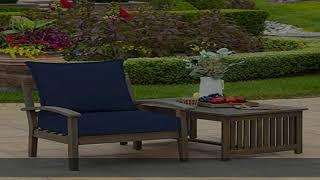 Arden Selections Outdoor Deep Seating Cushion Set 24 x 24, Sapphire Blue Leala