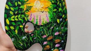 How to Make Creative Painting on old Palate | Shaily Verma-The Artist