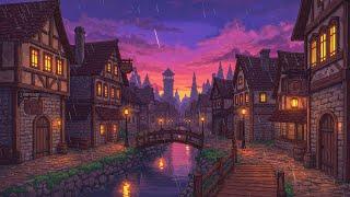Medieval Village Lo‑Fi Radio  24/7 Nostalgic Beats to Study, Sleep, Relax, Focus  Rain Sounds
