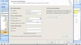 How to configure an email account in Outlook 2007 - Configuring Email Tutorials