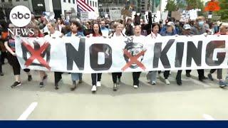 'No Kings' protests underway across the US