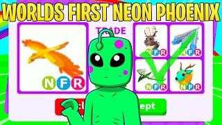 I traded the WORLDS FIRST NEON PHOENIX in Roblox Adopt me