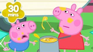 BIG Cheesy Mess!  Peppa & George's Fondue Game 🫕 | Peppa Pig Tales Episodes | 30 Minutes
