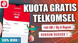 🟢 Kuota Gratis Telkomsel Terbaru 2024 - Redeem Kuota Internet Telkomsel Gratis 100 GB | 100% Work!