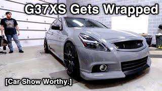 G37XS Gets Wrapped [ Avery Gloss Rock Gray w/ Carbon Fiber Accents ]