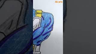 Vegita blue  drawing dragon ball @ak arts