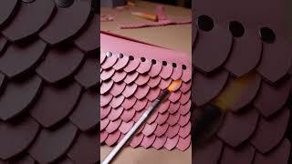 Creating a Dragon Scale Leather Bag Handmade powder pink Masterpiece #craftedleather #bagmaking
