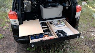 DIY Low-Profile Drawer System for SUV with Pop-up Tabletop