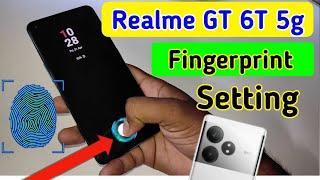 How to set fingerprint lock in Realme gt 6t 5g/Realme gt 6t me display fingerprint lock kaise lagaen