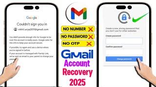 Recover Gmail Account without Verification Code Password & Phone Number||Gmail Account Recovery 2025