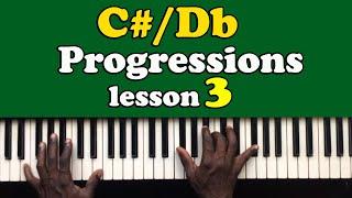 Complete Crash Course Piano Tutorials KEY C#/Db Chord Progressions  (lesson 25)