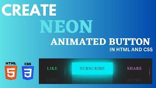 Create Neon animated button using HTML CSS | Cache Cloud