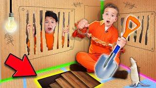 Escape from CARDBOARD PRISON Challenge!!