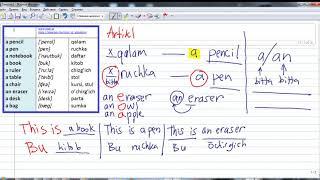 REVISION / Takrorlash darsi - Noaniq artikl (a,an)