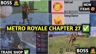 NEW BOSSES  NEW ITEMS  NEW TRADE SHOP  PUBG METRO ROYALE CHAPTER 27