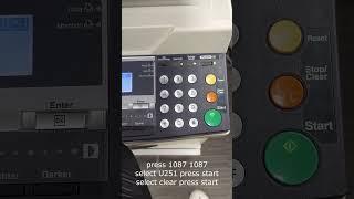 Time for Maintenance | Kyocera KM-2550 | Clear Maintenance Count