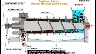 Soybean oil press internal structure running video