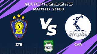 Match 13 - ZTB vs CAR | Highlights | Bet2Ball European Cricket League Day 3, Group C|ECL22|ECL22.061