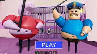 PEPPA PIG BARRY'S PRISON RUN! SCARY OBBY Full Gameplay #roblox