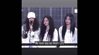 They love their CEO #newjeans #haerin #hanni #danielle #minji #hyein #kpop