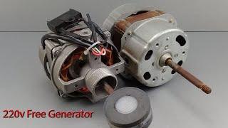 how to make free energy generator 220v forever with fan motor