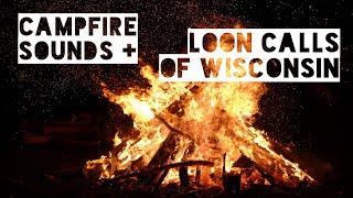 10 Hour Campfire Sounds + Loon Calls of Wisconsin = Good Sleep | Soothing Sounds for Relaxation