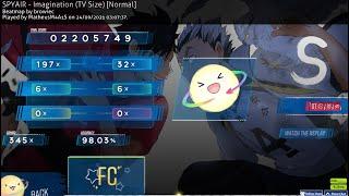 SPYAIR - IMAGINATION ( TV SIZE ) NORMAL 3.83⭐ FC 98.03% (+HDDTHR)  / HAIKYUU SEASON 1 OP 1