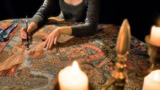 Historical Tapestries Show & Tell | ASMR Cozy Basics (tracing, brushing, soft spoken)
