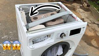 HEAVY BRICKS VS WHIRLPOOL WASHING MACHINE (CRAZY DESTRUCTION WITH JUMPING AND SMASHING) (PART 1)