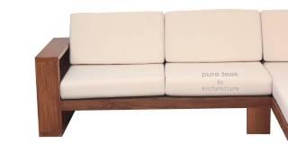 L shape sofa set made in teakwood | buy furniture online or visit showroom