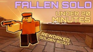 Solo FALLEN TRIUMPH with NEW GOLDEN SCOUT | Tower Defense Simulator | Roblox